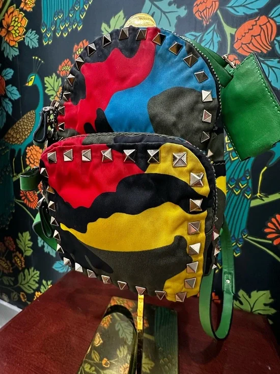 Valentino Garavani Rockstud Psychedelic Camouflage Mini Backpack (C2) - Picture 5 of 15